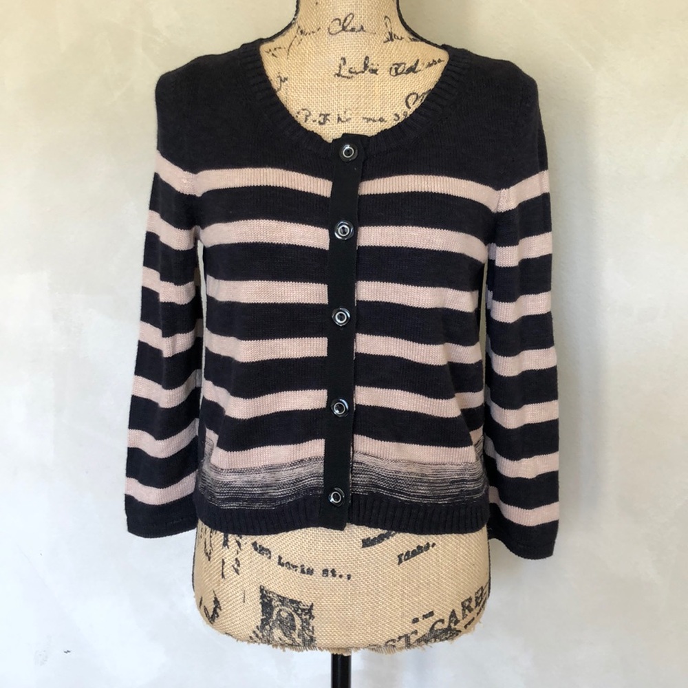 Anthropologie Moth striped cardigan sweater